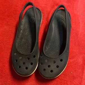 Crocs Black Slip-On Sling Back Shoes